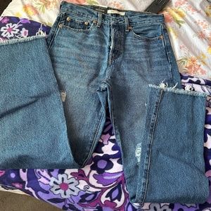 Levi Wedgie Straight Distressed Jeans